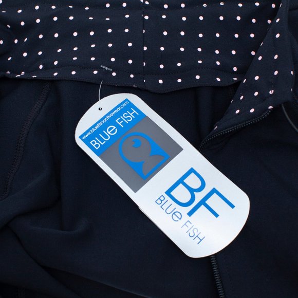 Blue Fish Active Wear Black Jacket Pink Dot Collar - Picture 9 of 10